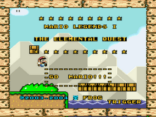 Mario Legends I - Elemental Quest Title Screen